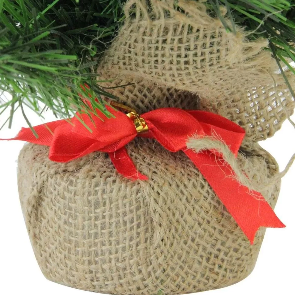 Sale Northlight Seasonal 18" Mini Pine Medium Artificial Christmas Tree In Burlap Base Unlit