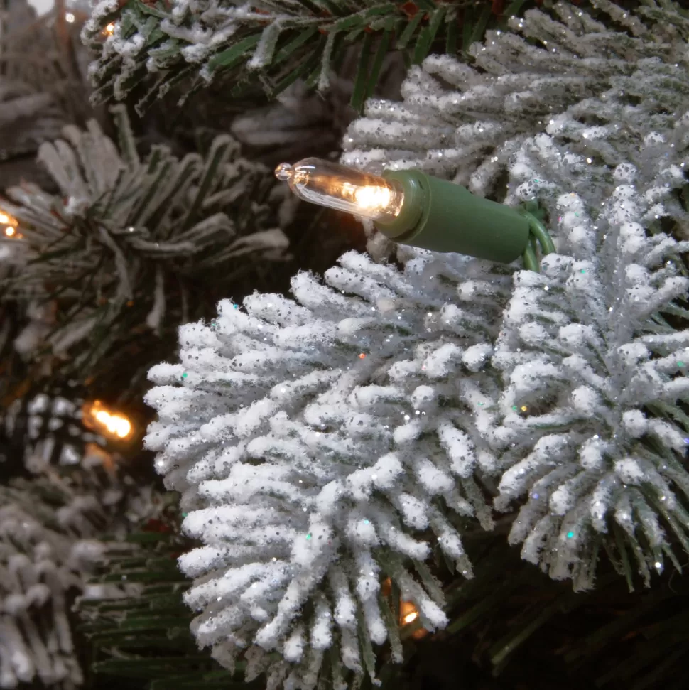 Outlet The Holiday Aisle 2' H Spruce Flocked/Frosted Christmas Tree With 15 Led Lights