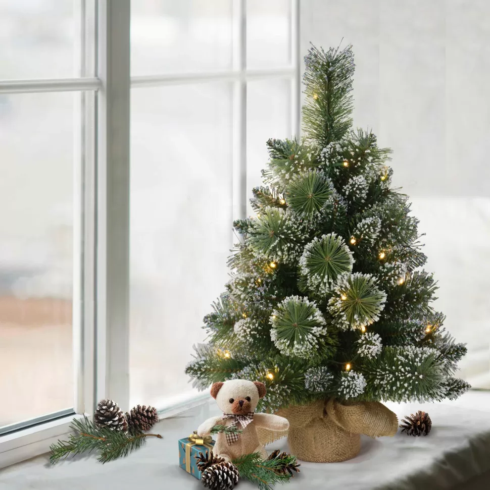 Store The Holiday Aisle 2' Lighted Artificial Pine Christmas Tree