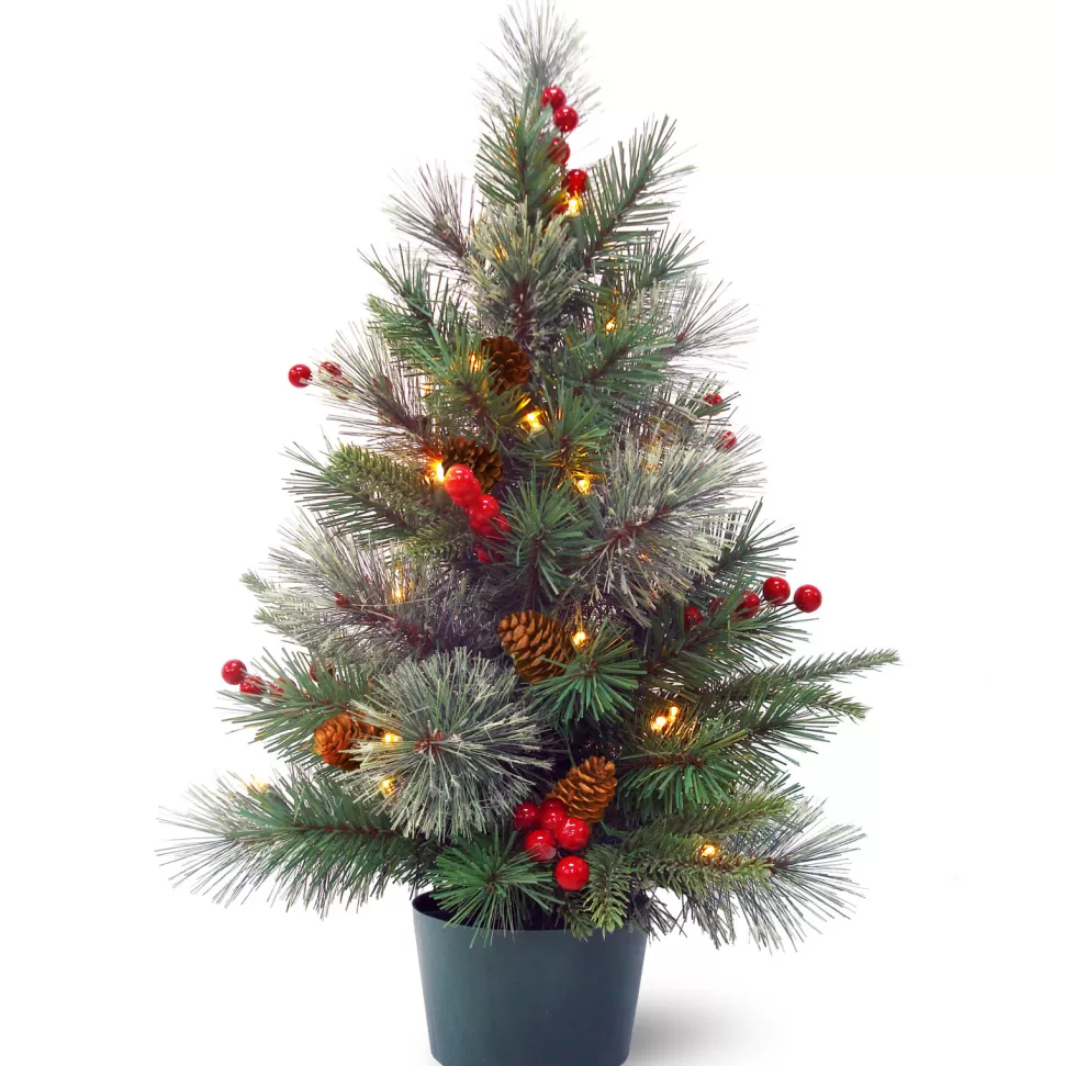 Hot Three Posts 2' Pine Artificial Christmas Tree