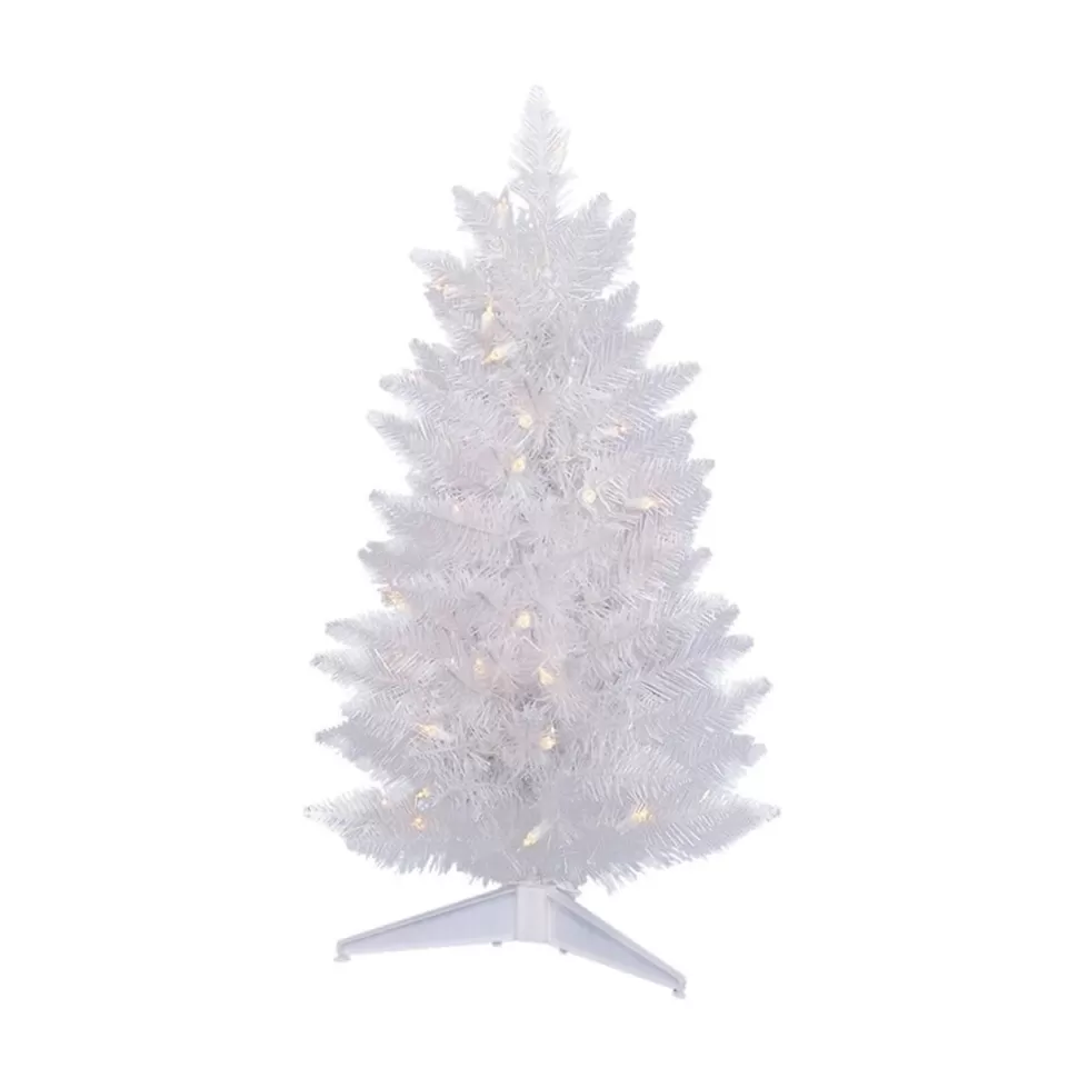 Shop The Holiday Aisle 2Ft. White Artificial Pine Christmas Tree With 50 Led Lights