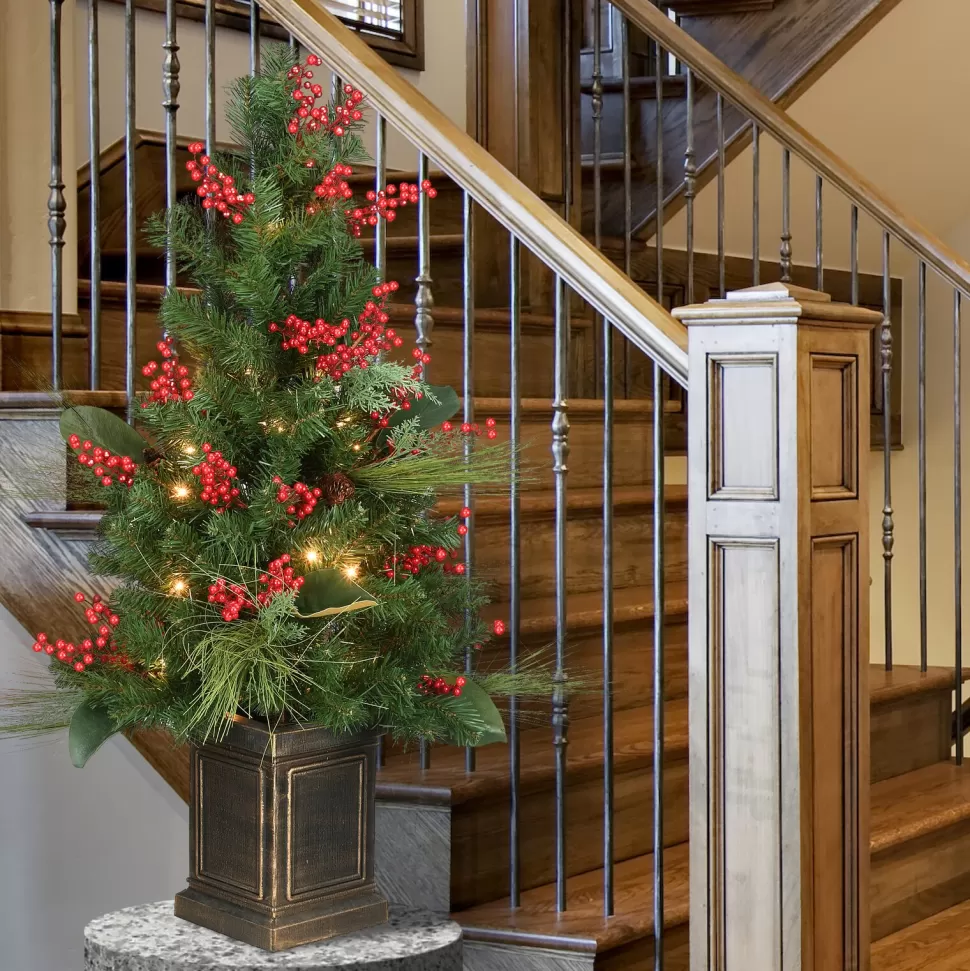 Outlet The Holiday Aisle 3.3 Ft. Green Pine Artificial Christmas Tree With 35 Clear Lights