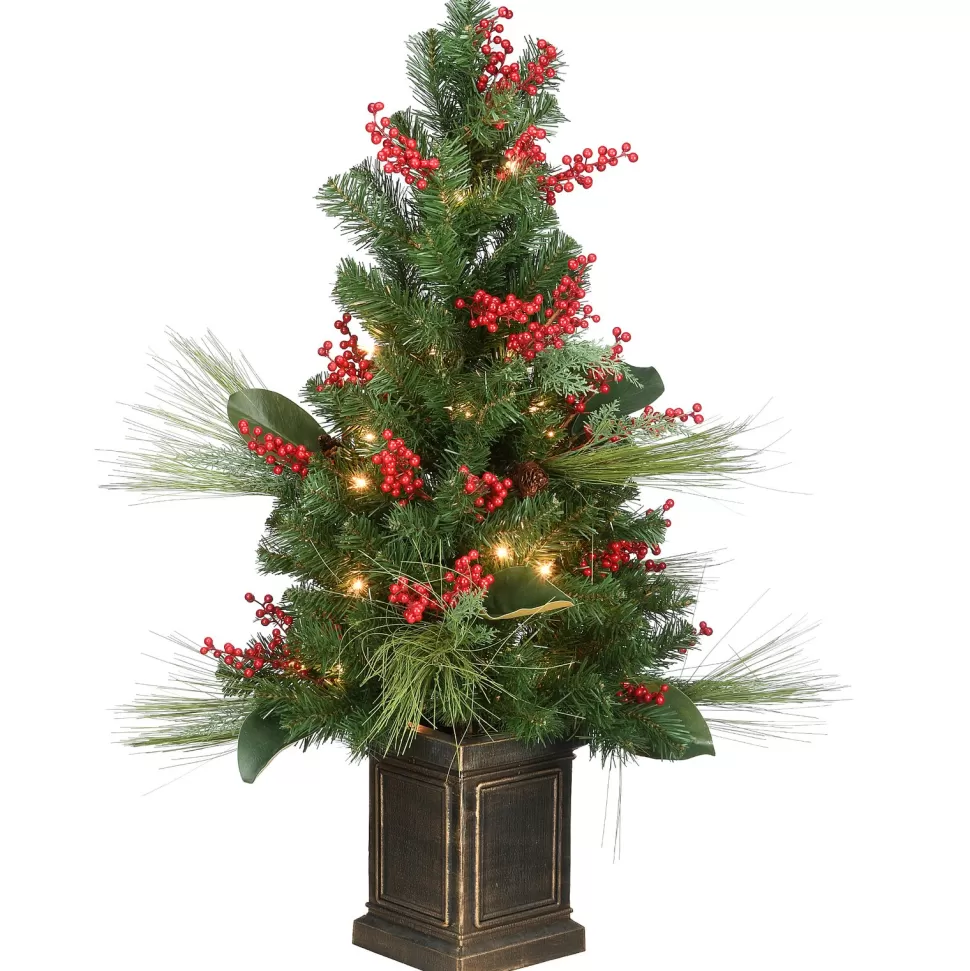 Outlet The Holiday Aisle 3.3 Ft. Green Pine Artificial Christmas Tree With 35 Clear Lights