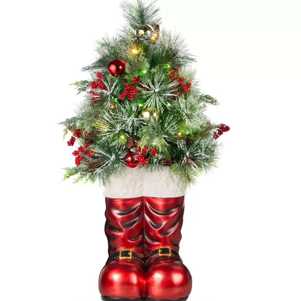 New The Holiday Aisle 3.3' Green Pine Artificial Christmas Tree With Clear/White Lights
