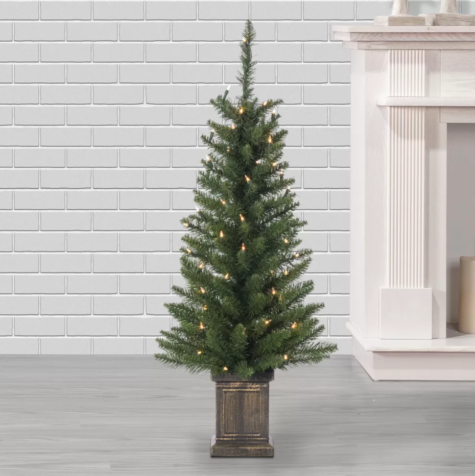 Shop The Holiday Aisle 3'6" H Green Spruce Christmas Tree With 50 Led Lights