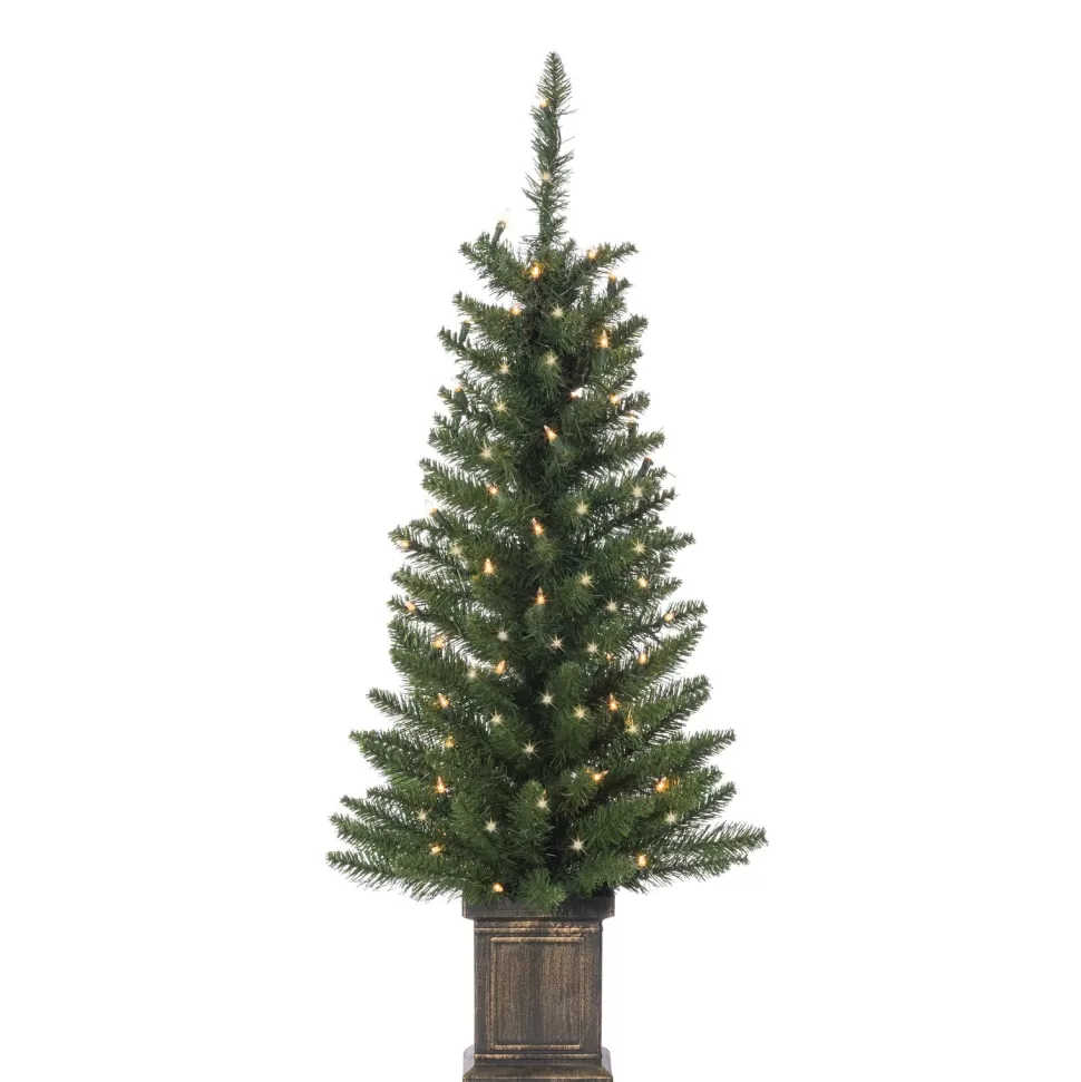 Shop The Holiday Aisle 3'6" H Green Spruce Christmas Tree With 50 Led Lights