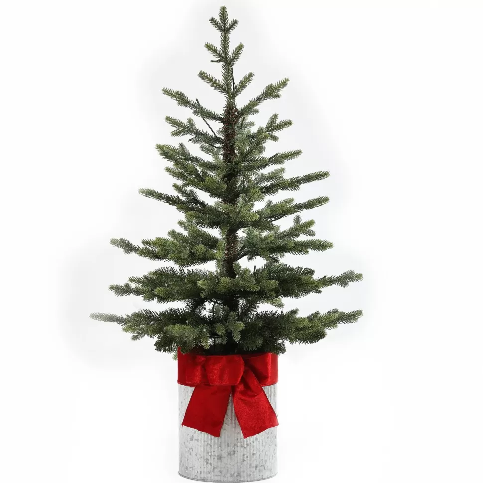Sale The Holiday Aisle 3'6" Slender Green Fir Christmas Tree With 100 Led Lights