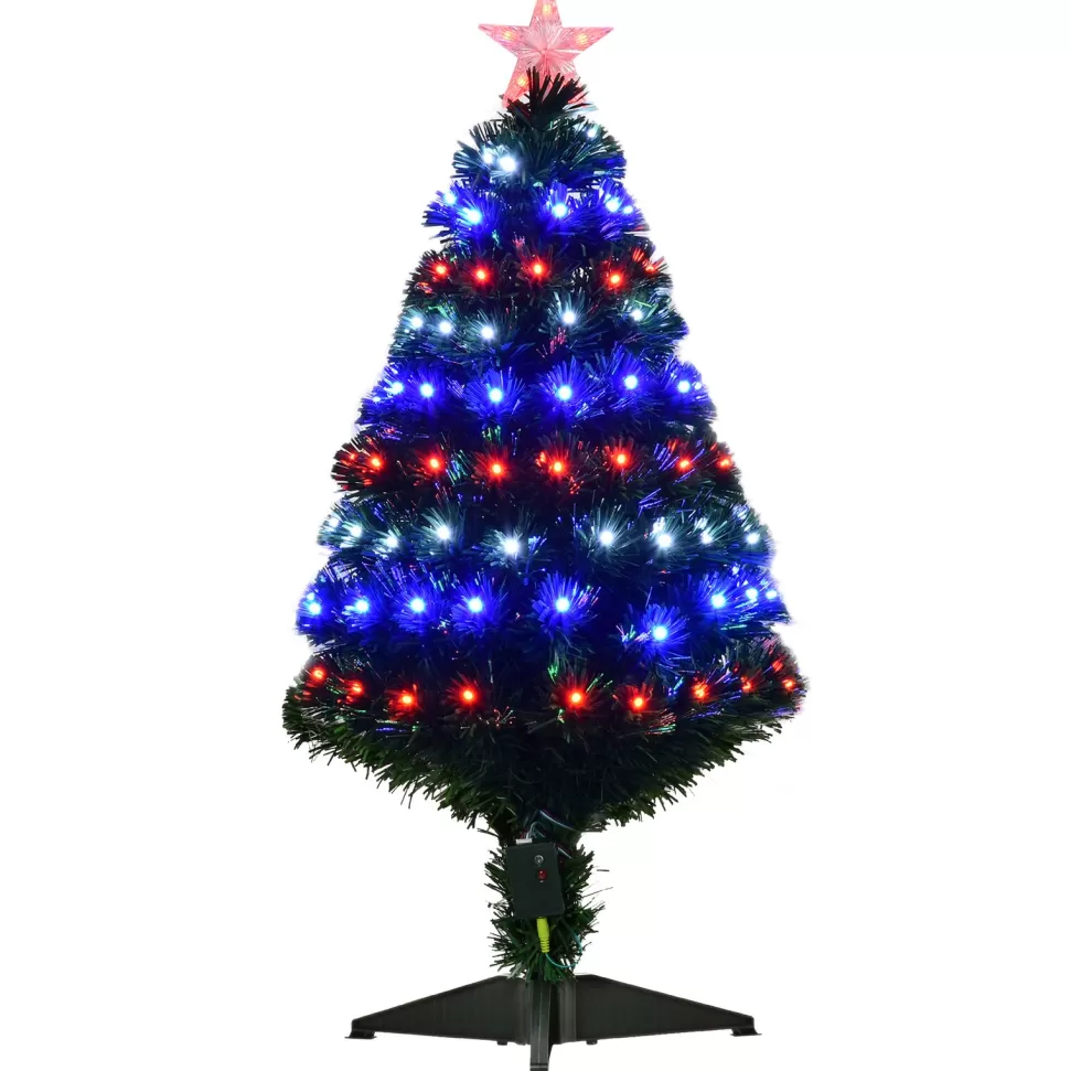 Outlet The Holiday Aisle 3' Green Fir Artificial Christmas Tree With 90 Multi-Colored Lights