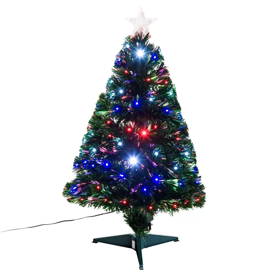 Outlet The Holiday Aisle 3' Green Fir Artificial Christmas Tree With 90 Multi-Colored Lights