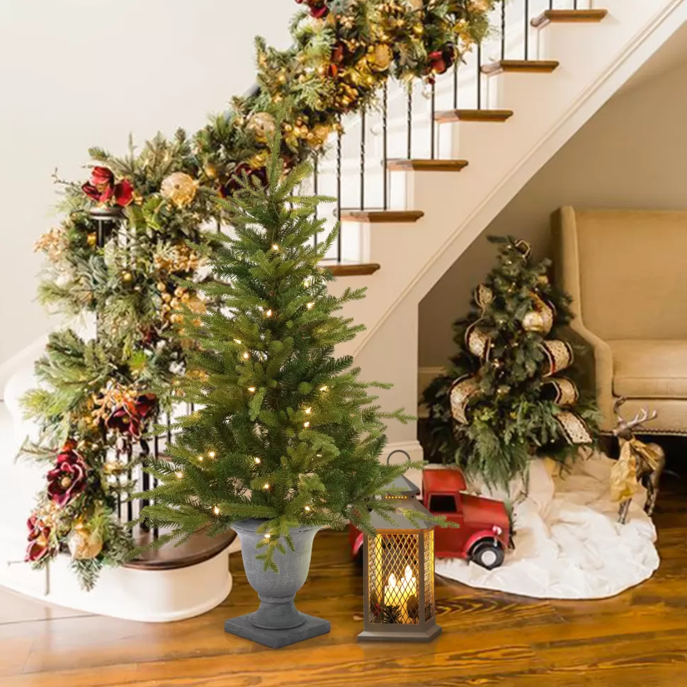 Hot The Holiday Aisle 4'31" H Green Artificial Fir Christmas Tree With 70 Led Lights