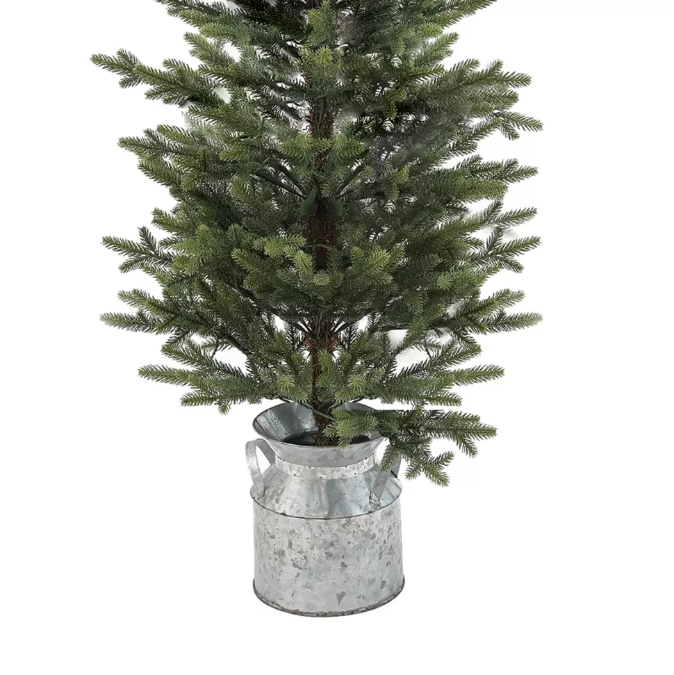 Best Sale Andover Mills 4'4" H Slender Green Realistic Artificial Fir Christmas Tree With 100 Led Lights