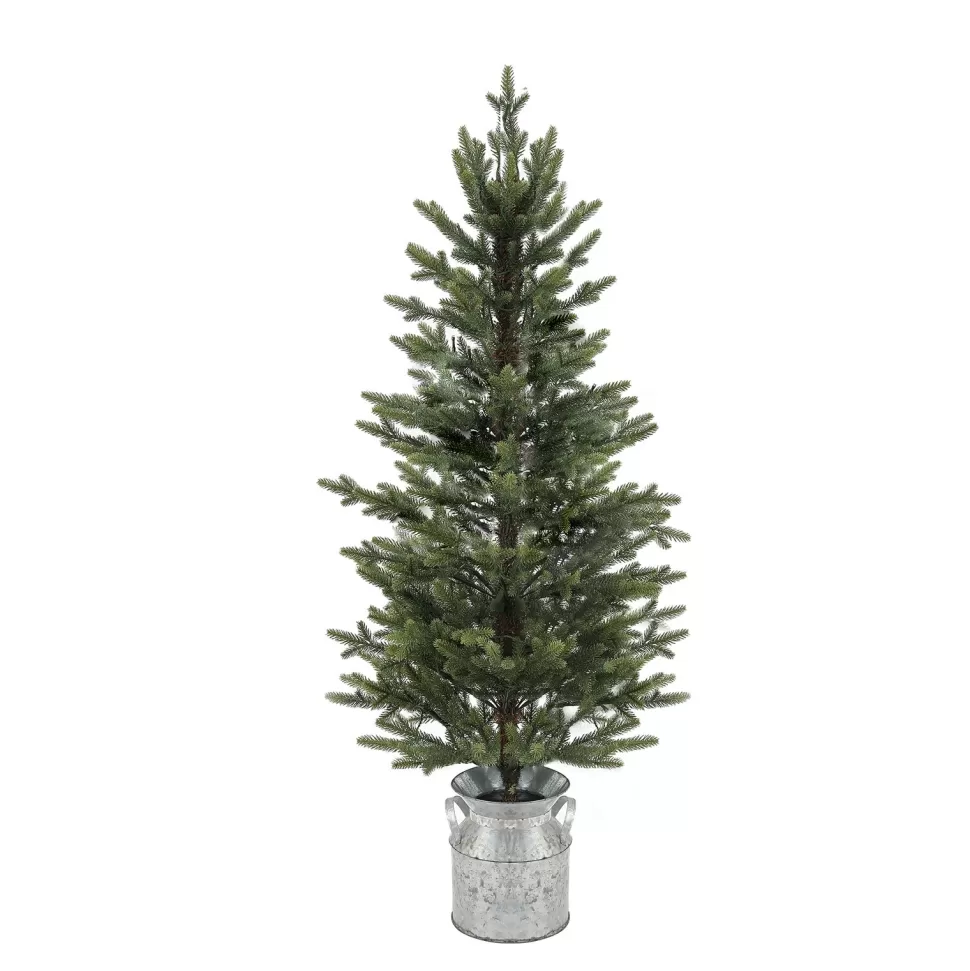 Best Sale Andover Mills 4'4" H Slender Green Realistic Artificial Fir Christmas Tree With 100 Led Lights