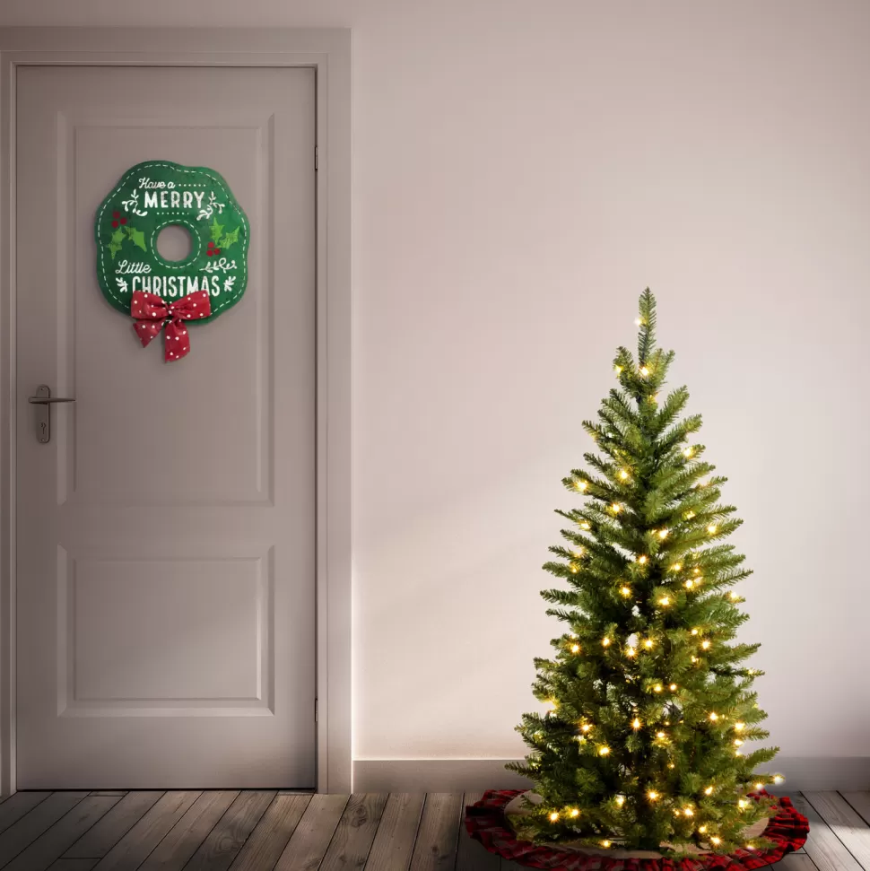 Cheap The Holiday Aisle 4.5' Green Fir Artificial Christmas Tree With 150 Clear/White Lights