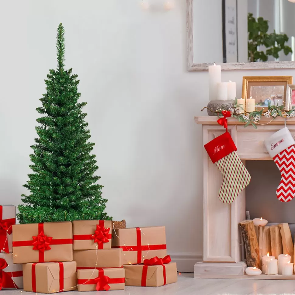 Outlet The Holiday Aisle 4.5' Green Spruce Artificial Christmas Tree With 150 Multi-Color Lights