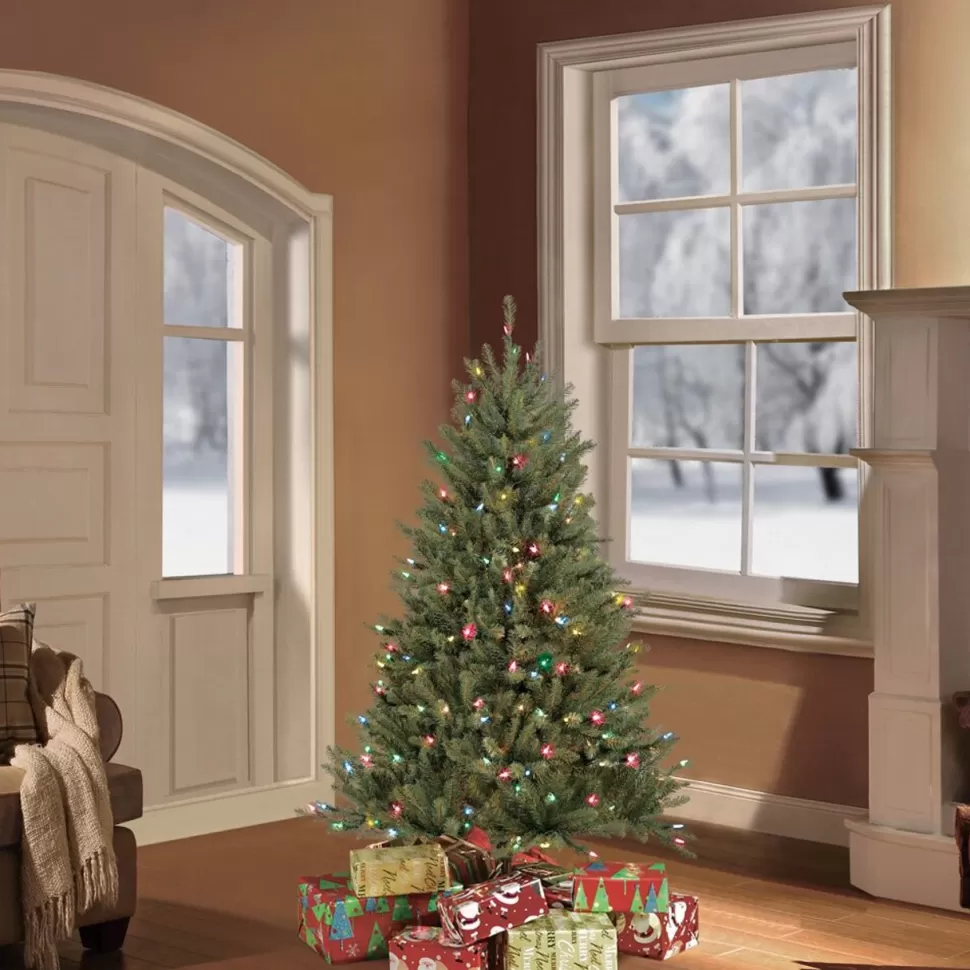 Sale The Holiday Aisle 4.5' H Green Realistic Artificial Fir Trees Christmas Tree With 250 Lights