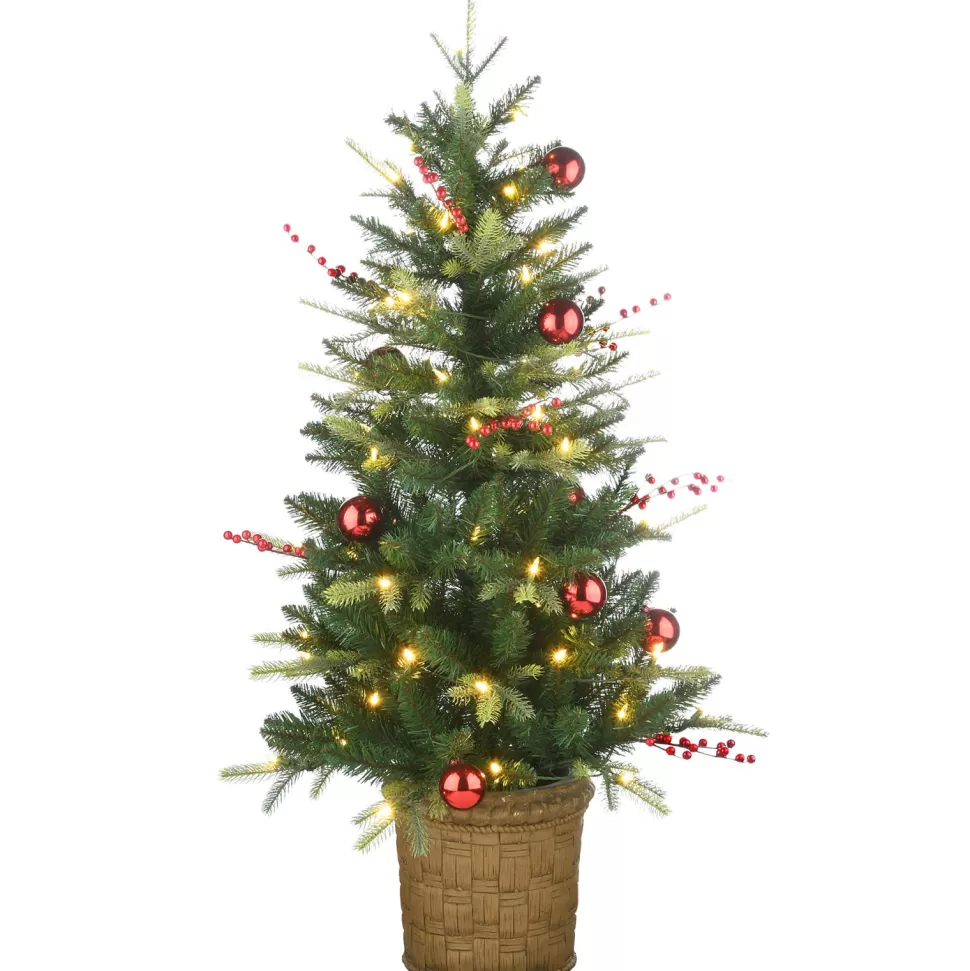 Online Trinx 48" H Black Pine Cashmere Christmas Tree With 70 Led Lights