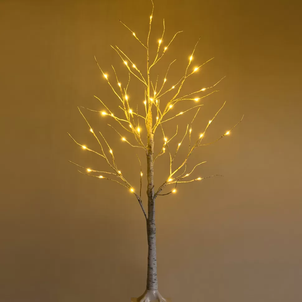 Clearance The Holiday Aisle 48" H White Realistic Artificial Christmas Tree 48 Led Lights