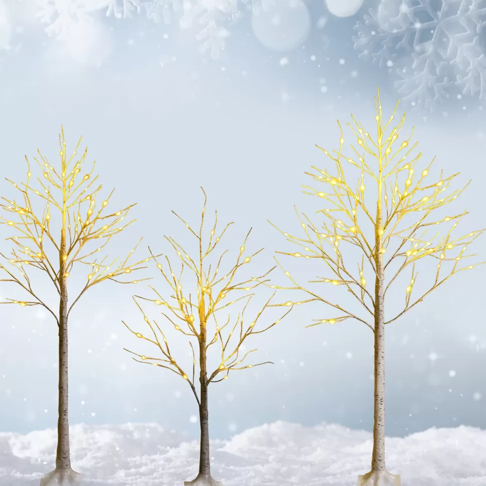 Clearance The Holiday Aisle 48" H White Realistic Artificial Christmas Tree 48 Led Lights