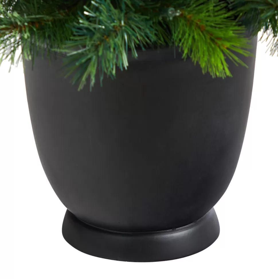 Outlet The Holiday Aisle 4' 6" H Green Realistic Artificial Pine Cashmere Christmas Tree With 100 Led Lights