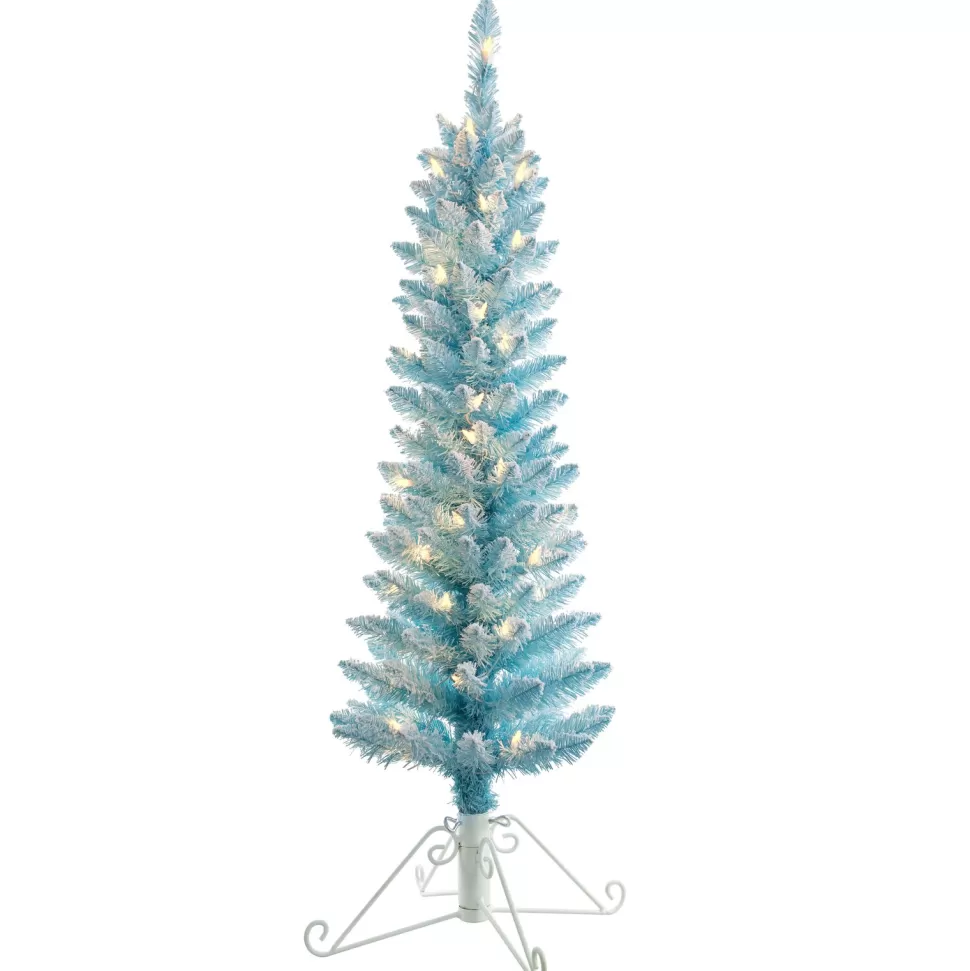 Best Sale The Holiday Aisle 4' Blue Fir Artificial Christmas Tree With 50 White Lights