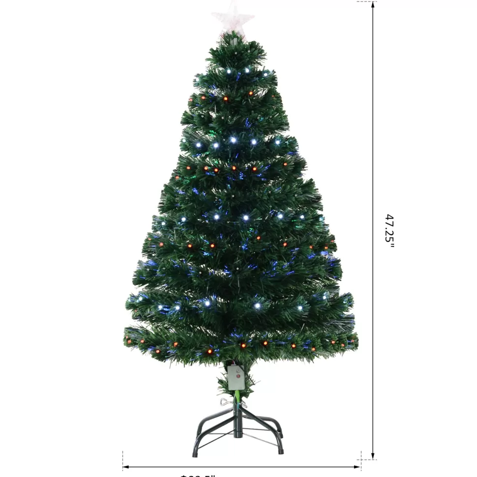 Outlet The Holiday Aisle 4' Green Fir Artificial Christmas Tree With 130 Multi-Colored Lights