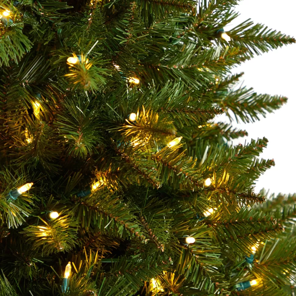 Outlet The Holiday Aisle 4' H Green Spruce Cashmere Christmas Tree With 200 Led Color Changing/Combination Lights