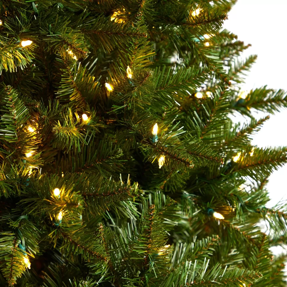 Outlet The Holiday Aisle 4' H Green Spruce Cashmere Christmas Tree With 200 Led Color Changing/Combination Lights