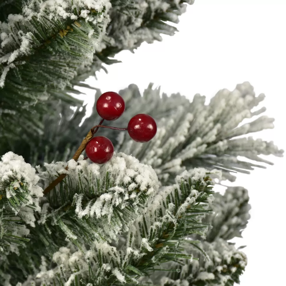 Cheap The Holiday Aisle 4-Foot Pre-Lit And Flocked Artificial Christmas Tree With Decorative Berries And 50 Lights