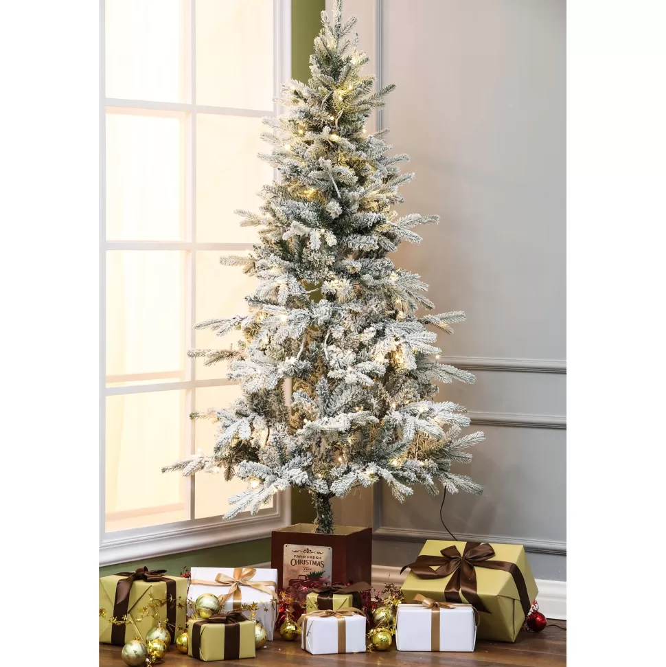 Best The Holiday Aisle 5.21' White Fir Artificial Christmas Tree With 120 Clear/White Lights