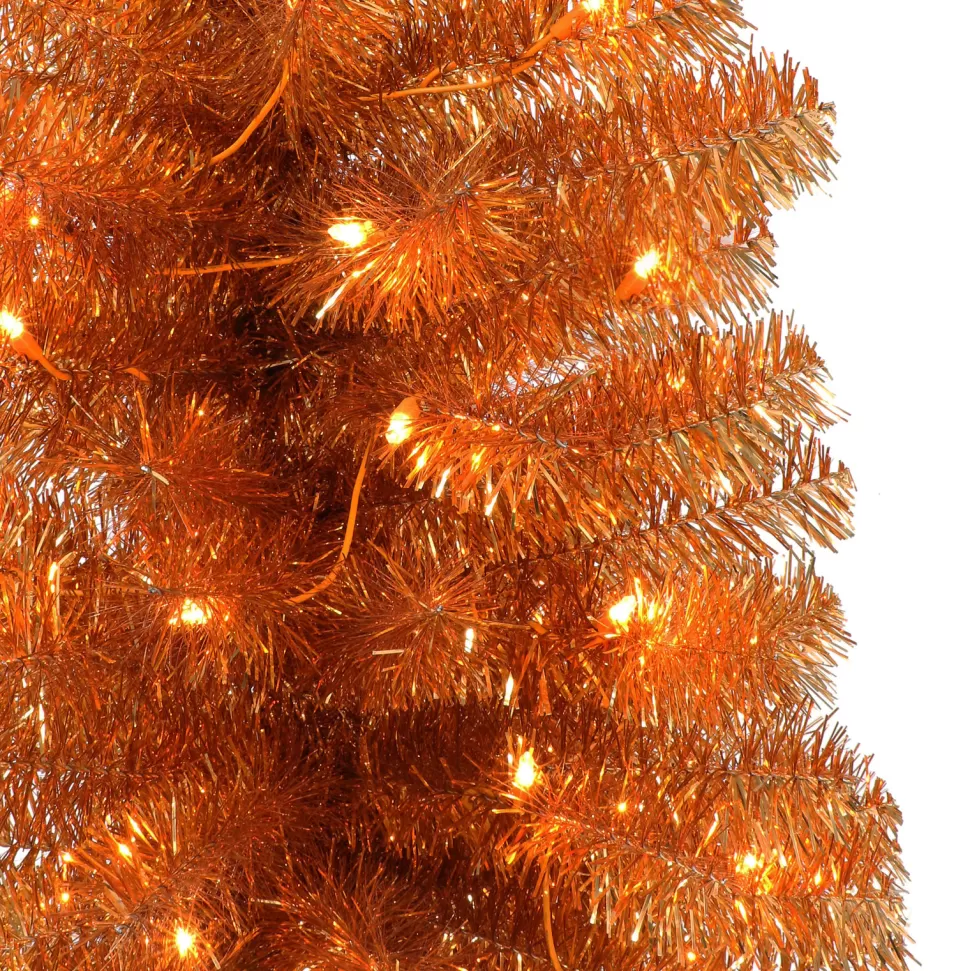 Shop The Holiday Aisle 54" H Orange Fir Christmas Tree With 70 Lights
