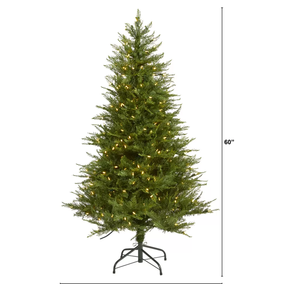 Hot The Holiday Aisle 5' Green Fir Artificial Christmas Tree With 250 Clear Lights