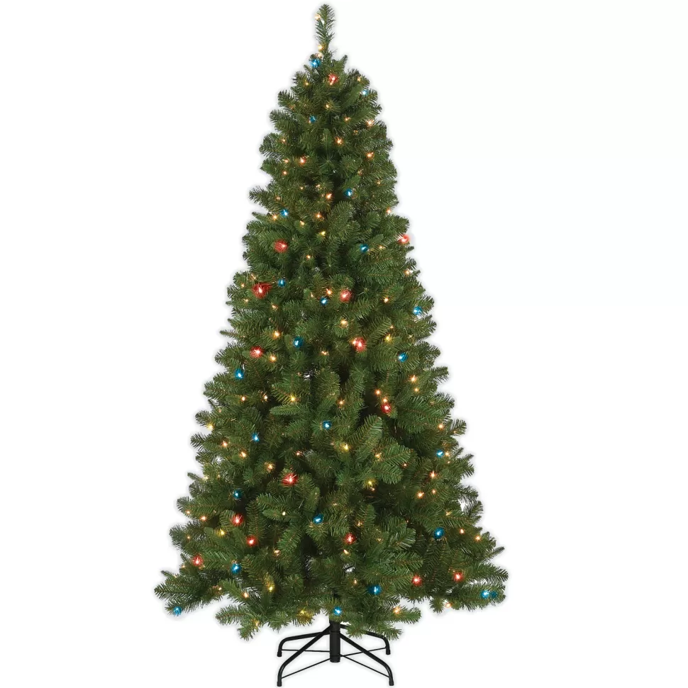 Outlet The Holiday Aisle 6.5' H Green Realistic Pine Cashmere Christmas Tree With 400 Lights