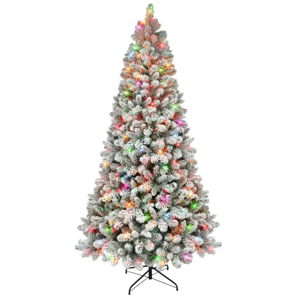 Shop The Holiday Aisle 6' 5'' H Slender Green Pine Christmas Tree With 300 Lights