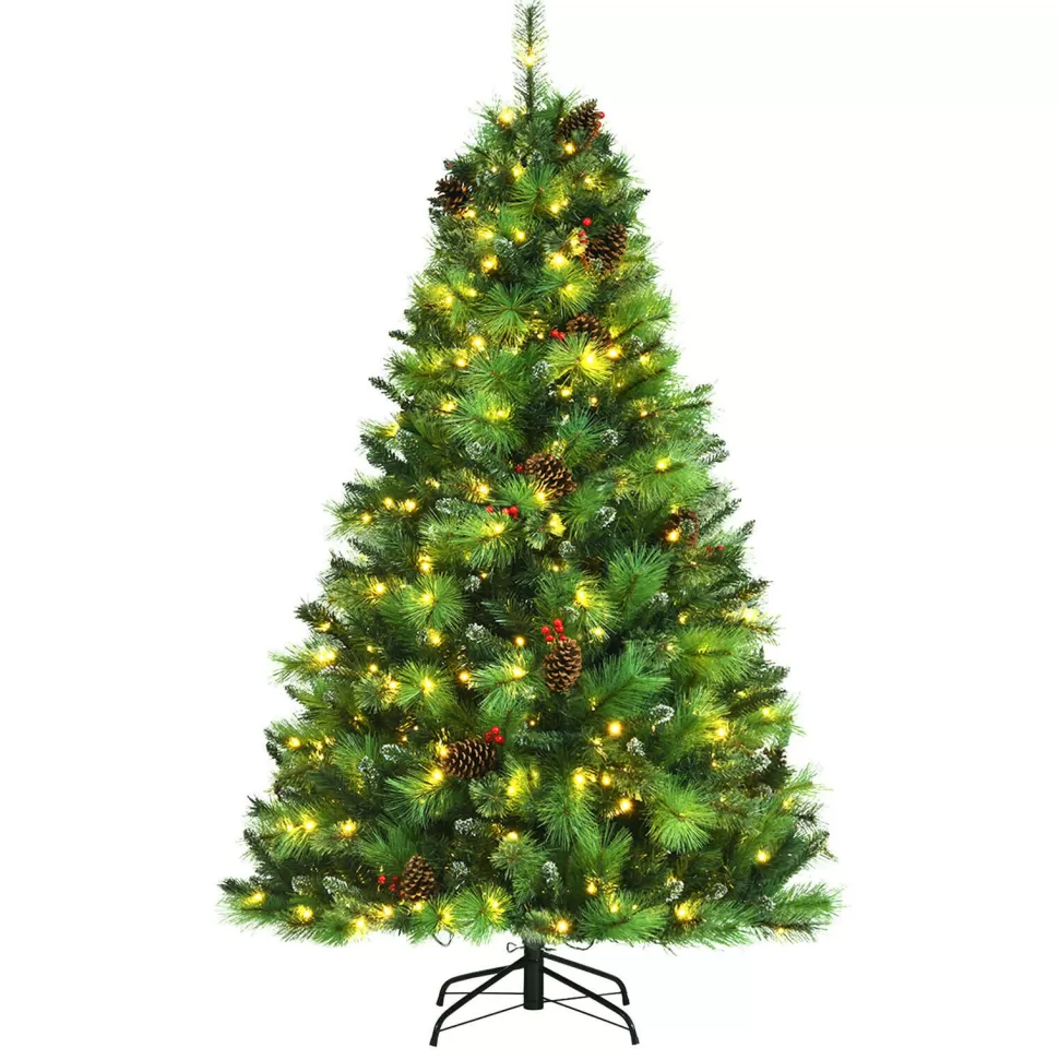 Best The Holiday Aisle 72'' H Green Cashmere Christmas Tree With 350 Led Lights