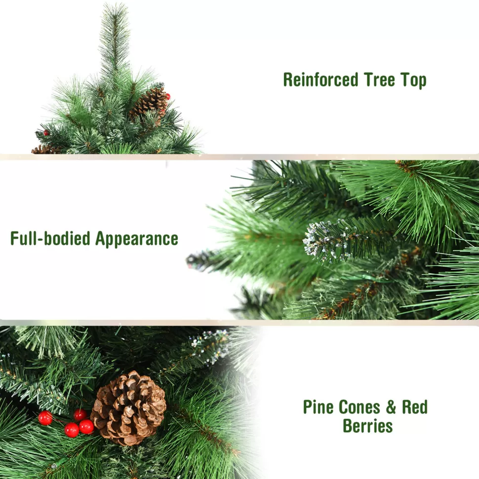 Best The Holiday Aisle 72'' H Green Cashmere Christmas Tree With 350 Led Lights