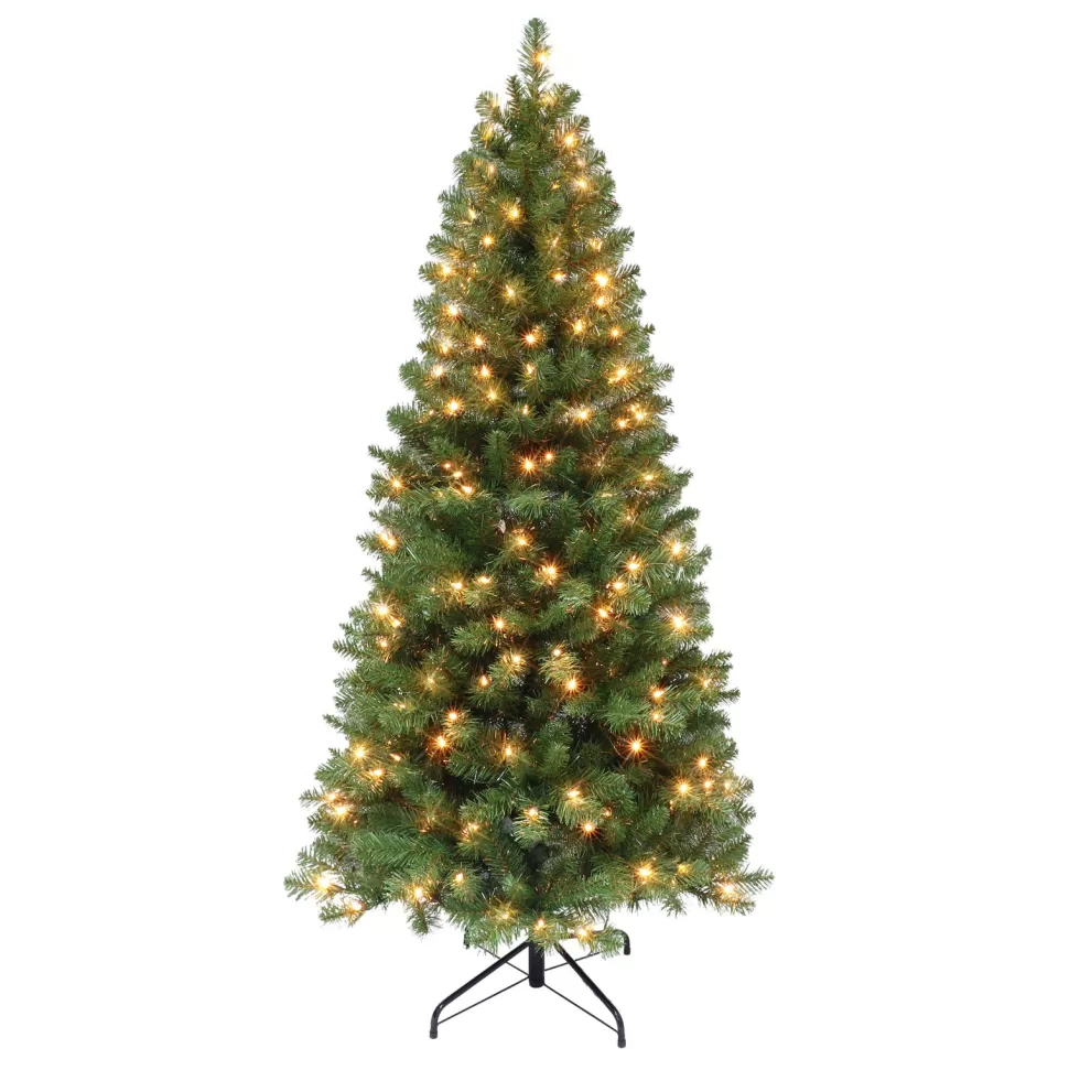 Store The Holiday Aisle 72" H Green Pine Christmas Tree With 250 Lights