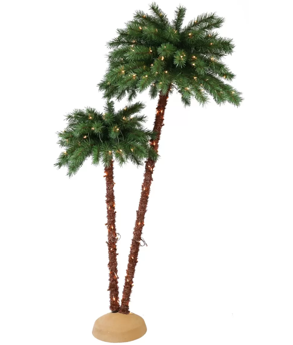Fashion Bay Isle Home 72" H Upside Down Green Artificial Tropical Christmas Tree With 175 Lights
