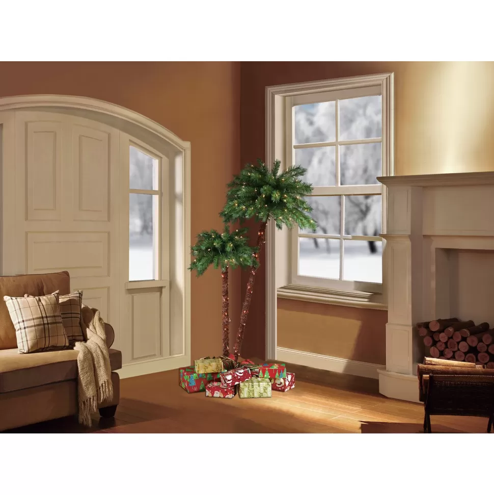 Fashion Bay Isle Home 72" H Upside Down Green Artificial Tropical Christmas Tree With 175 Lights