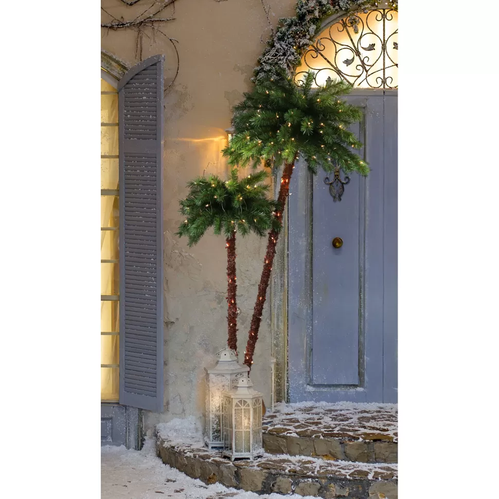 Fashion Bay Isle Home 72" H Upside Down Green Artificial Tropical Christmas Tree With 175 Lights
