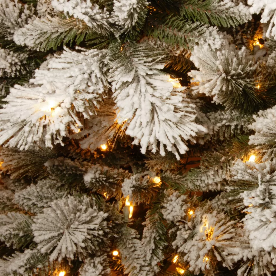 Shop Mercury Row 7.5' Frosted Green Pine Artificial Christmas Tree With 650 Clear/White Lights