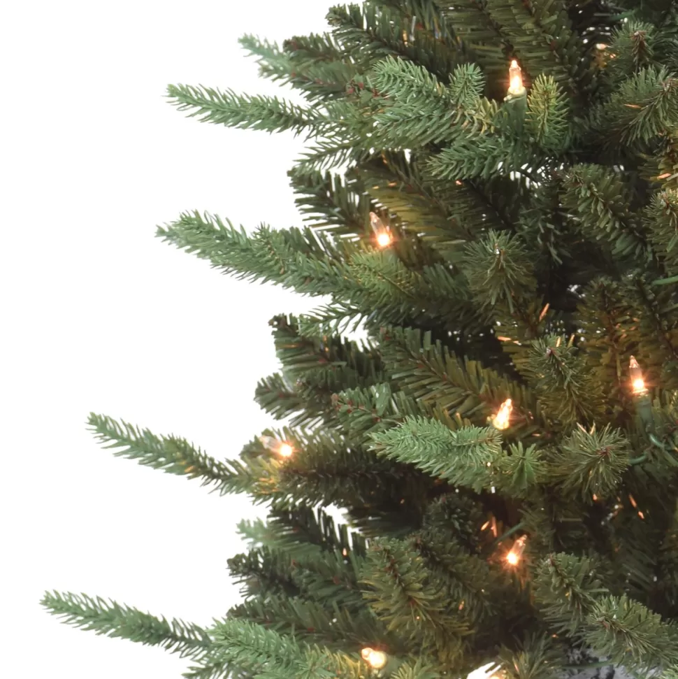 Sale The Holiday Aisle 7.5 Ft Pe/Pvc Potted Tree, 1534 Tips, 450 Ul Clear Incandescent Lights