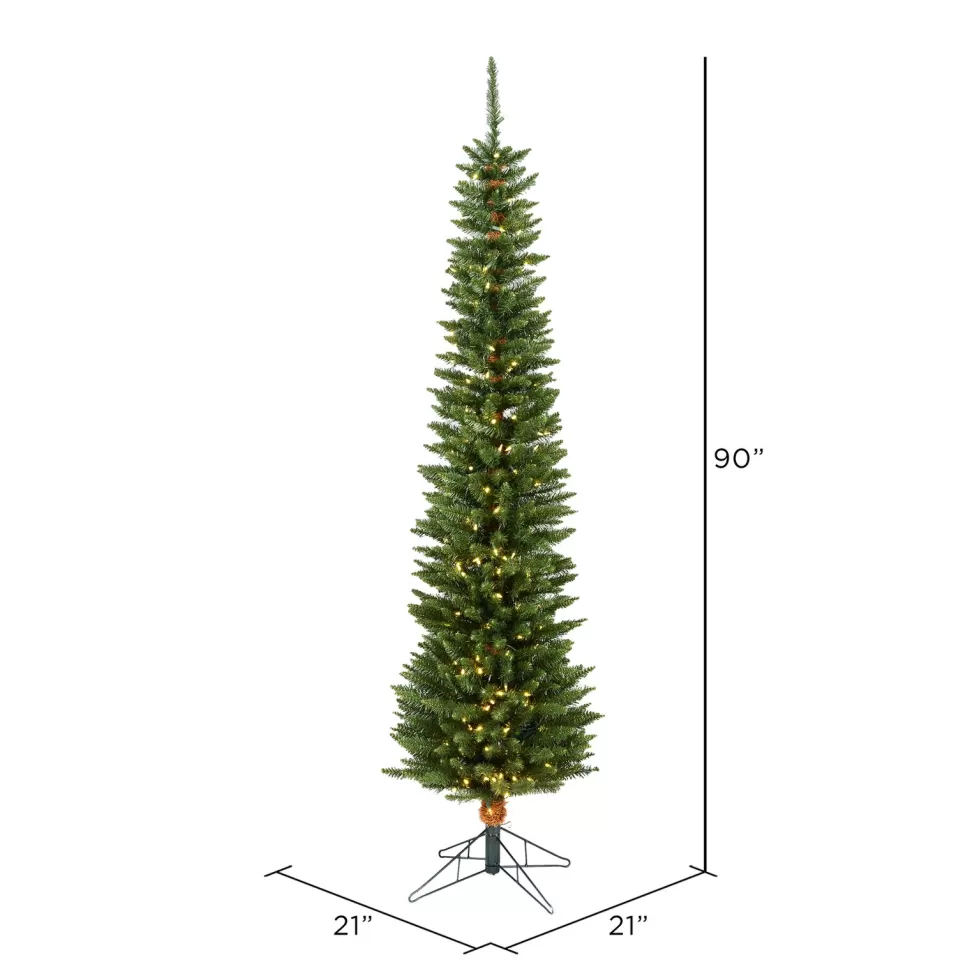 Cheap The Holiday Aisle 7.5' Green Artificial Christmas Tree With 225 Led Warm White Lights With Stand