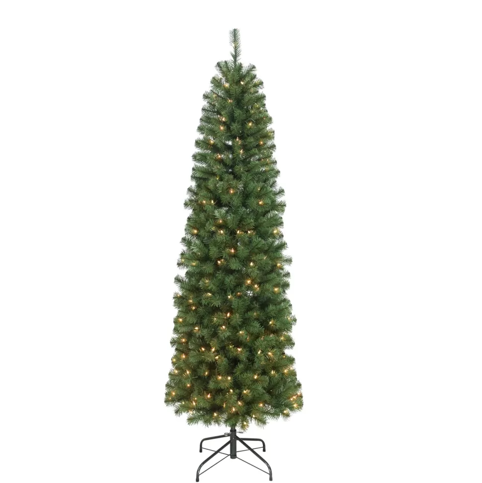 Best Sale The Holiday Aisle 7.5' Green Fir Artificial Christmas Tree With 350 Clear/White Lights