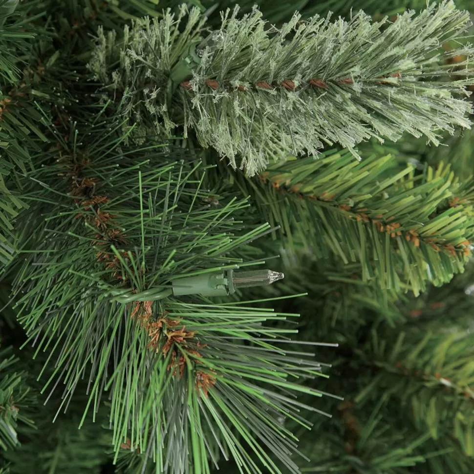 Cheap Puleo International 7.5' Green Pine Christmas Tree With 600 Warm White Lights