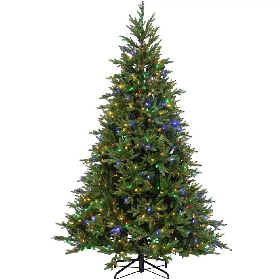 New The Holiday Aisle 7.5' H Green Realistic Artificial Spruce Christmas Tree With 800 Led Lights