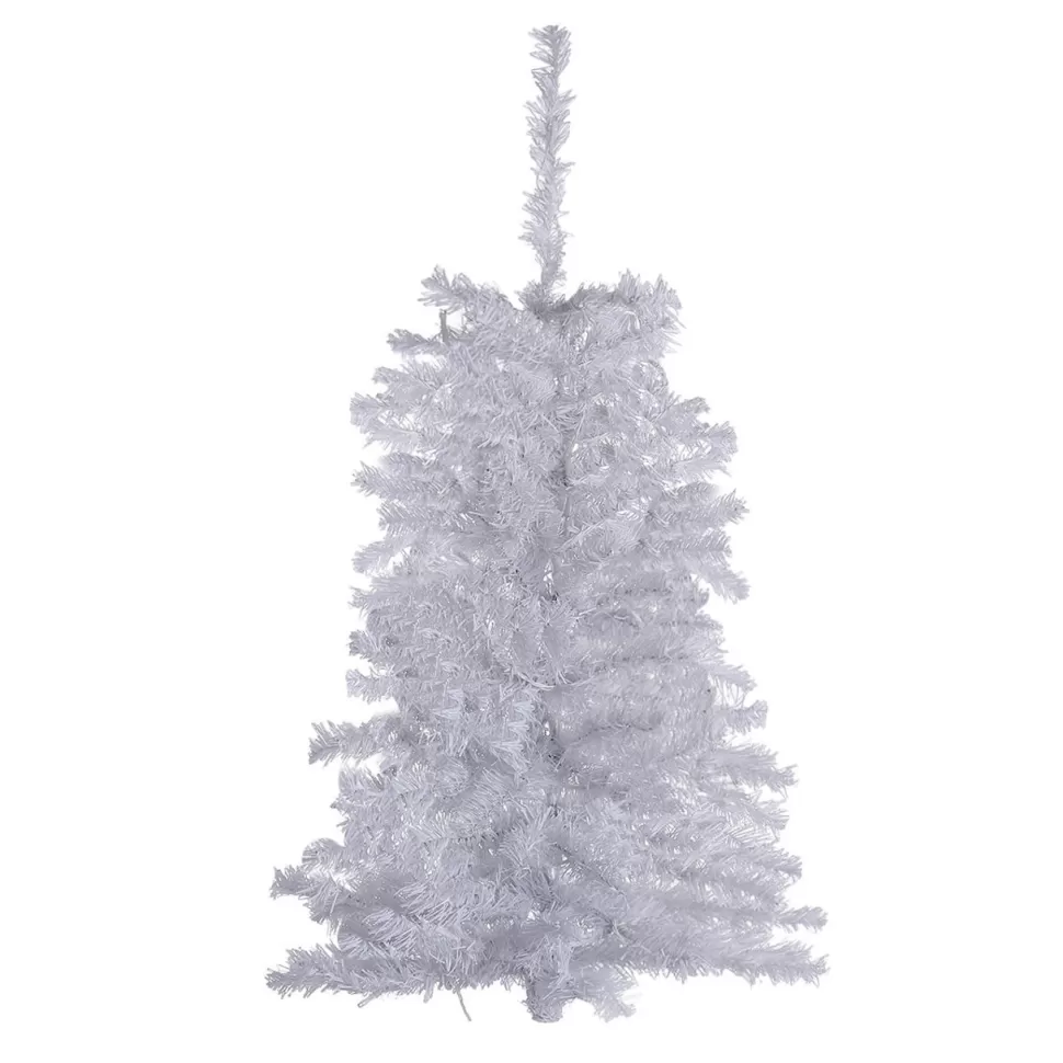 Best Sale The Holiday Aisle 7.5' H White Pine Flocked/Frosted Christmas Tree With 360 Led Lights