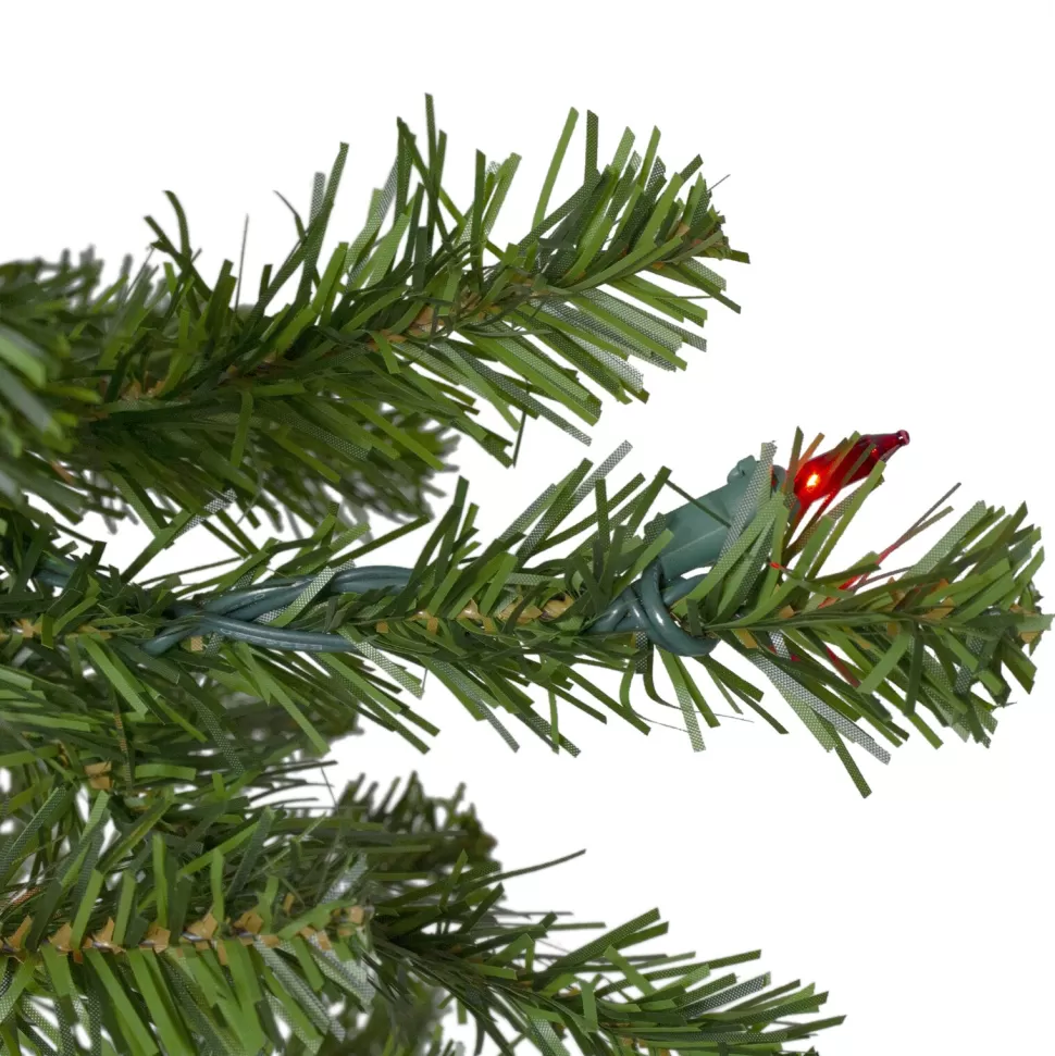 Hot Northlight Seasonal 7.5' Pre-Lit Pencil Canadian Pine Artificial Christmas Tree - Multicolor Lights
