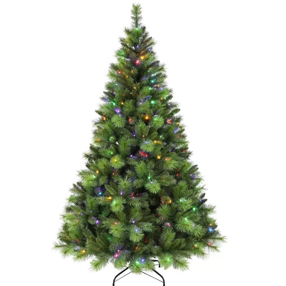Hot The Holiday Aisle 7'6" H Green Realistic Artificial Pine Christmas Tree With 300 Led Lights