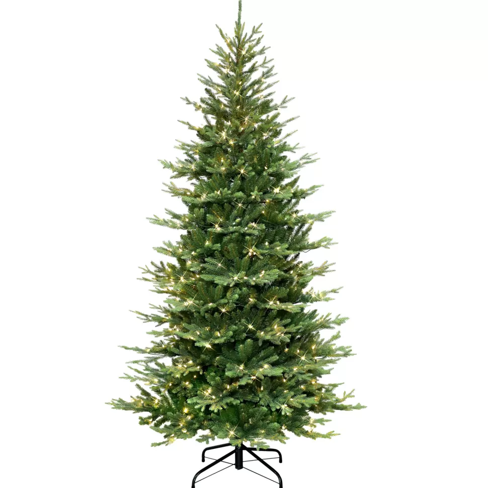 Flash Sale The Holiday Aisle 78" H Slender Green Pvc & Pe Blend Fir Christmas Tree With 350 Lights