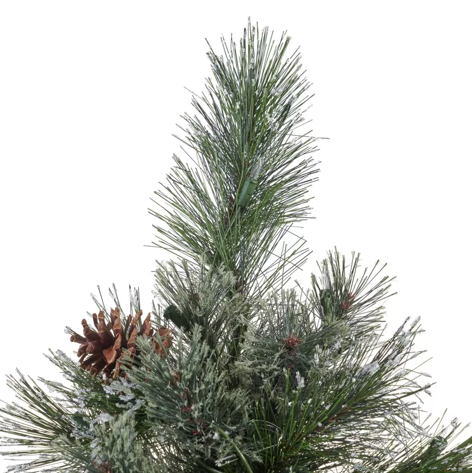 Best The Holiday Aisle 7' Frosted Green Pine Artificial Christmas Tree With 900 Clear Lights